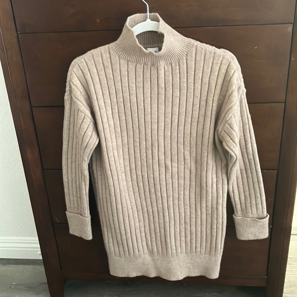NWOT PRINCESS POLLY LIGHT BROWN MIDI SWEATER DRESS SIZE XS/S